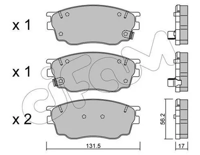 Produktbild von CIFAM Bremsbeläge Satz Vorne Bremsklötze für MAZDA 6 Station Wagon (GY) 822-475-0