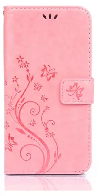 Produktbild von Handy Tasche für Xiaomi Redmi Note 10 Pro / Note 10 Pro Max Schutz Hülle Handyhülle mit Blumenmuster Klapp Hülle mit Standfunktion und Kartenfächer Farbe: Rosa