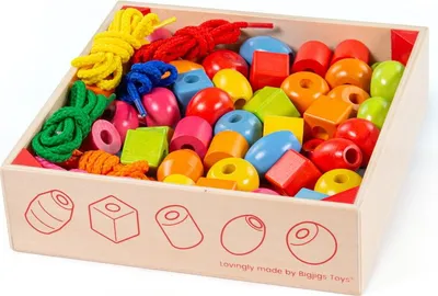 Produktbild von Bigjigs Glas Schnürsenkelperlen