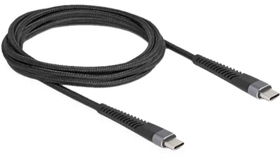 Obrázok produktu pre DeLOCK 81125, 2 m, USB C, USB C, USB 2.0, 0,48 Gbit/s, Čierna