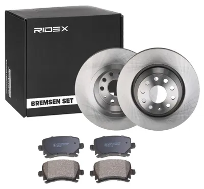 Produktbild von RIDEX Bremsenset Hinten Bremsscheiben Beläge Satz für VW GOLF VI (5K1) 310mm