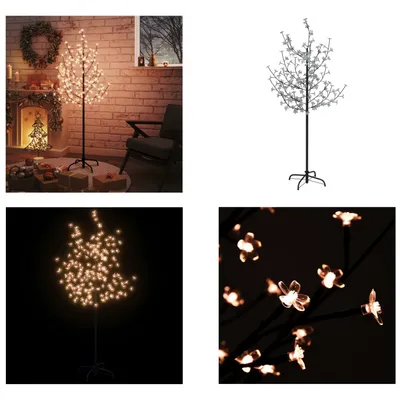 Produktbild von vidaXL LED Baum mit Kirschblüten Warmweiß 120 LEDs 150 cm - LED-Baum - LED-Bäume - LED-Deko-Baum - LED-Deko-Bäume
