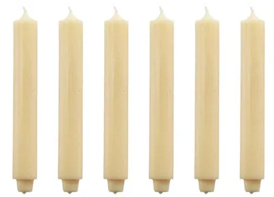 Obrázek produktu pro Cactula XL, silné svíčky do svícenů – krémová barva – 30 x 3,2 cm – 6 kusů – doba hoření 20 hodin