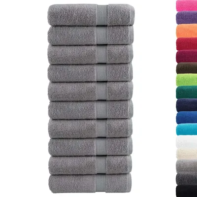 Immagine prodotto di Asciugamani da doccia premium SOLUND 10 pezzi Grigio 70x140 cm 600 g/m²