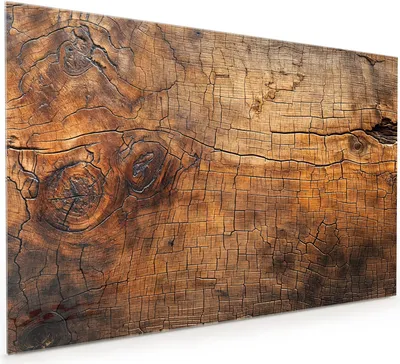 Produktbild von Küchenrückwand Spritzschutz Glas mit Motiv Vintage Holzmaserung 40 x 40 cm