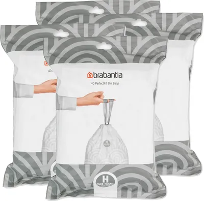 Produktbild von Brabantia PerfectFit Müllbeutel 50-60L (H) 40 Beutel Mülleimerbeutel (4er Pack)
