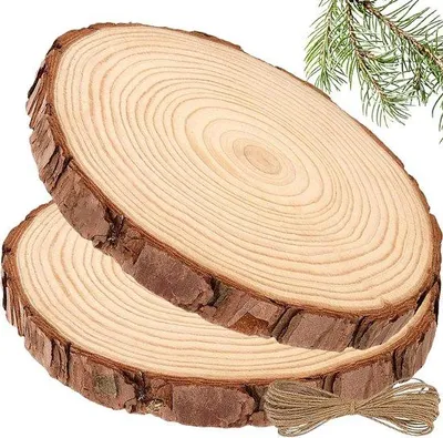 Obrázek produktu pro Famanu, dřevěné plátky, 20-22 cm - 2 kusy - Plátky dřeva pro kreativní dekorace a tvoření