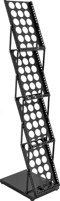 Produktbild von Prospektständer - Zeitschriftenständer Bodenaufsteller - 4 Ebenen A4 - Metall/Eisen - Klappbar - 36×27×132 cm - 5 kg je Ebene