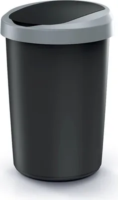 Zdjęcie produktu dla Kosz na śmieci COMPACTO 40 L czarny/jasnoszary