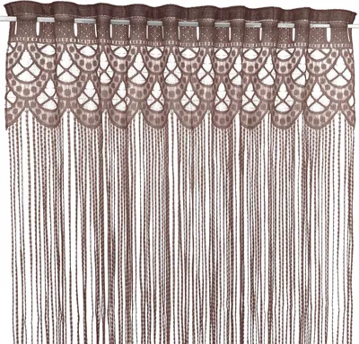 Produktbild von heimtexland ® Fadengardine Zuschneidbar Insektenschutz Vorhang Türvorhang Raumteiler Gardine Typ570 Mocca Braun 160x295