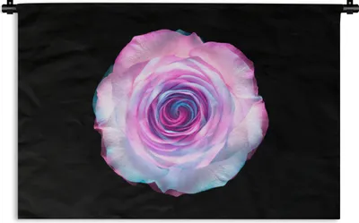 Produktbild von MuchoWow® Wandteppich Wandbehang Rose - Abstrakt - Farben 90x60 cm Tapisserie Dekoration Wandtuch - Wandskulpturen - Bildteppich