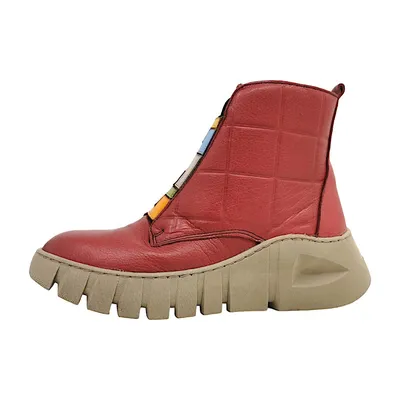 Zdjęcie produktu dla Gemini anilinowe buty damskie czerwone rekreacyjne, rozmiar buta:39 EU