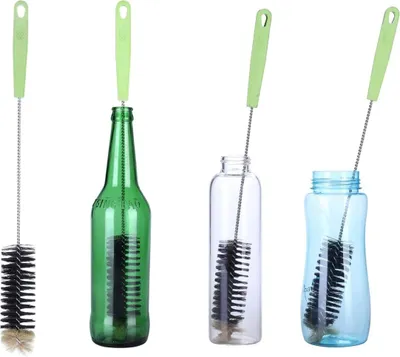 Zdjęcie produktu dla Szczotka do butelek 40 cm, extra długa szczotka, do wąskich butelek, średnica 3,5 cm