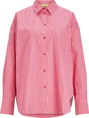 Immagine prodotto di Jack & Jones Jamie - Camicia rilassata in popeline a maniche lunghe Rosa S Donna Rosa S