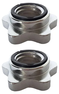 Produktbild von Best Sporting Sternverschluss für Hantelstangen I 1 Stück, 2 Stück oder 4 Stück I Profi Sternverschlüsse für Hantelstangen mit 30/31 mm I leichte Anbringung I verchromt I Hantelklemmen