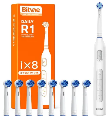Zdjęcie produktu dla Bitvae Elektryczna szczoteczka BVR1 8 końcówkami, inteligentnym - biała
