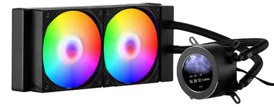 Obrázek produktu pro VEVOR CPU kapalinový chladič, AIO CPU vodní chladič - 120 mm PWN ventilátor a čerpadlo, systém vodního chlazení PC pro Intel 115X/1366/2011/1700/1200, AMD AM4/AM5
