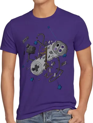 Produktbild von style3 16-Bit Controller T-Shirt Herren snes kart yoshi luigi mario