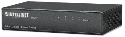 Produktbild von Intellinet 5-Port Gigabit 530378 Switch Desktop Metall Lüfterlos