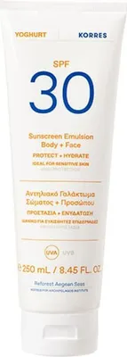 Zdjęcie produktu dla Korres Yoghurt Emulsja ochronna do ciała i twarzy SPF30, 250 ml