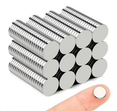 Productafbeelding van 120 kleine magneten, koelkastmagneten, 10x2 mm, extra sterke magneten voor magnetische borden, whiteboards, prikborden en knutselprojecten
