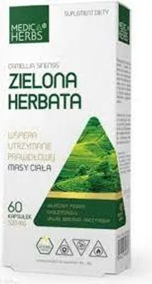 Productafbeelding van MEDICA HERBS Groene Thee, 520 mg, 60 capsules.