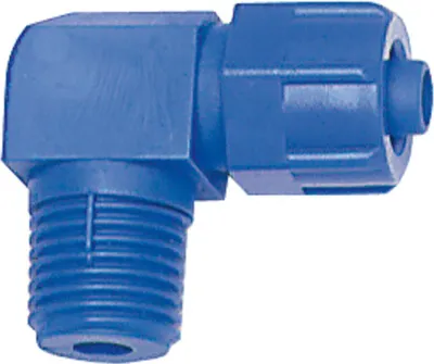 Produktbild von Riegler Winkel-Verschraubung, starr, R 1/8 a., für Schlauch 6/4 mm, POM