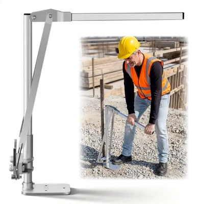 Produktbild von T-Pfostenzieher Pfostenheber - Zaunpfostenheber - Klemmbreite bis 90 mm - Robuste Stahlbacken - Pulverbeschichteter Stahl - Für Zaunpfosten Bewehrungsstäbe Holzpfähle Schilder