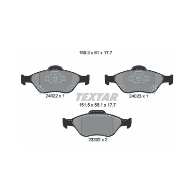 Produktbild von Textar Bremsbeläge vorne für Daihatsu Charade Toyota Yaris
