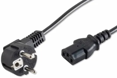 Immagine prodotto di Cavo di collegamento alla rete S/CONN a massima connettività, spina di sicurezza a 90° per presa IEC, 230 V per apparecchi IEC, CEE7/7-C13, VDE, 10,0 m (60007-10)