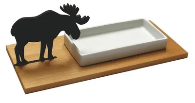 Produktbild von Side by Side - Keksschale - Plätzchenschale - Elch - Holz, Porzellan