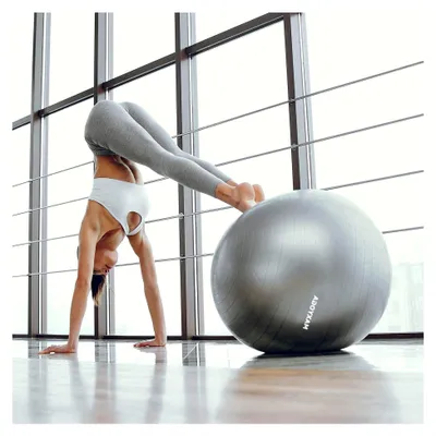 Produktbild von MAXYOGA® Anti-Burst-Übungsball für Yoga, Gleichgewicht, Fitness, Training, 65-cm-Antiexplosions-Übungsball, einschließlich Luftpumpe.