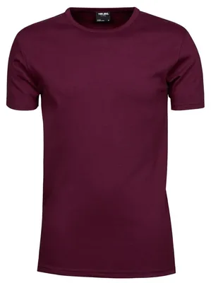 Produktbild von Tee Jays Herren Interlock T-Shirt, Rundhalsausschnitt, Kurzarm FK897 (2XL) (Weinrot)
