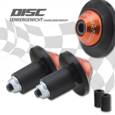 Produktbild von Lenkergewichte Disc Alu schwarz / orange