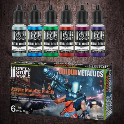 Produktbild von Green Stuff World -Metallic Colours Set: Farbig
