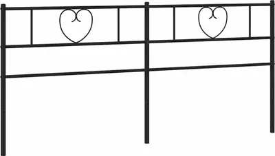 Produktbild von vidaXL Ersatz-Kopfteil Metall Schwarz 180 cm