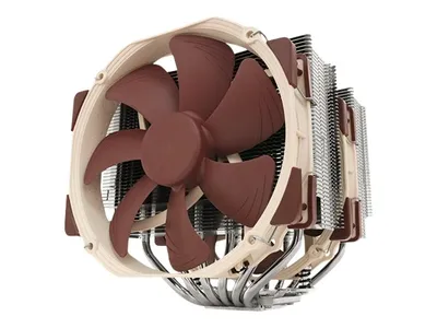 Produktbild von Noctua NH-D15, Kühler, 14 cm, 300 RPM, 1500 RPM, 140,2 m³/h, Beige, Braun, Stahl