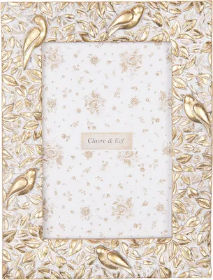 Produktbild von Clayre & Eef Bilderrahmen 10x15 cm Goldfarbig Kunststoff