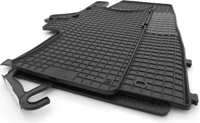 Immagine prodotto di Tappetini in gomma adatti per VW T5 / T6 Bus Multivan Caravelle Estate [2 posti] Set di tappetini in gomma anteriori completo di 3 pezzi Inodore