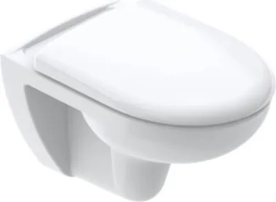 Produktbild von VIGOUR Clivia Wand Hänge WC Set Toilette WC-Schussel Tiefspüler 54 cm mit WC-Sitz und Edelstahlscharnieren, weiß