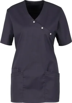 Produktbild von beb MEDIZIN/PFLEGE Damen KASACK V-Neck Baumwollmix Dunkelgrau 3XL