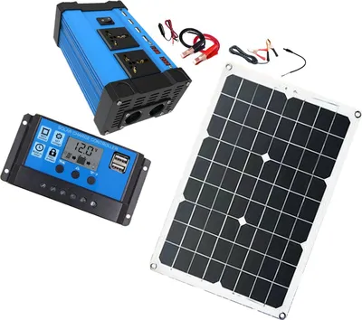 Produktbild von Solární generátorový systém 300W 12V na 220V měnič 18W 18V solární panel s regulátorem pro napájení