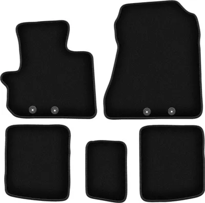 Produktbild von Wielganizator Velours-Autoteppiche – passend für Toyota IQ (Schrägheck, Bj. 2009-) – schwarz, passgenau, mit Befestigungen set 4 Stk.