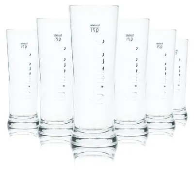 Produktbild von 6x Krombacher Bier Glas 0,2l Becher Star Cup Sahm Relief Gläser Kontur Brauerei