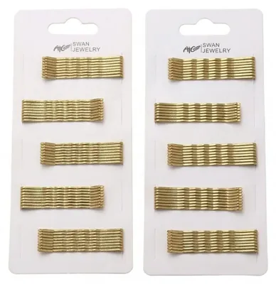 Image de Épingles à chignon professionnelles dorées ondulées à bout boule 5/5,5 cm - Lot de 90 pièces, productTiles.product.images.aiGenerated