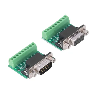 Image de Adaptateur DB9 mâle-femelle Adaptateur mâle-femelle DB9 mâle-femelle-borne à vis mâle-femelle-borne à vis mâle-femelle Carte de conversion