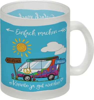 Produktbild von Camping Abenteuer Glas Tasse