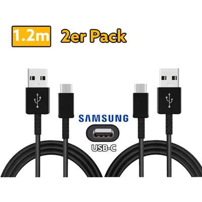Two USB-C charging cables are shown on a white background, with text indicating the length and quantity.