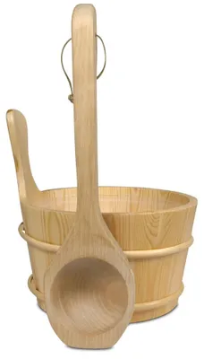Produktbild von Saunazubehör-Set Kübel 4 L + Schöpfkelle