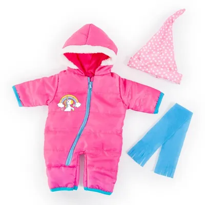 Produktbild von Bayer Design 86881AA Kleider für Puppen 38cm, 3 Teile, Babypuppen Anziehsachen, Winteroutfit, Skioverall